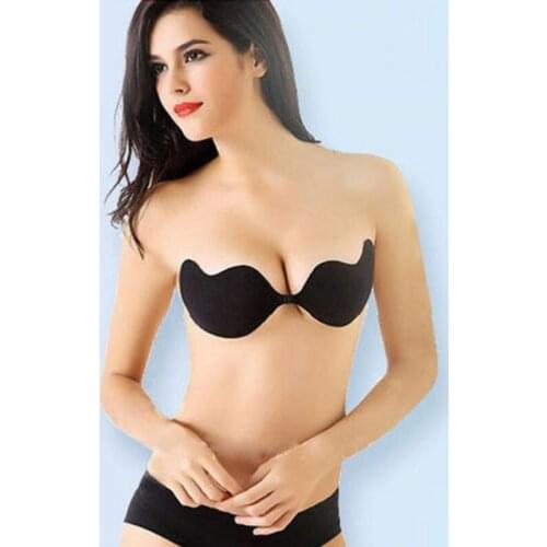 Newest trendy Women Silicone Self Adhesive Push Up Pasties Strapless Invisible Bras Brassiere Push Up Bra Sticker Strapless