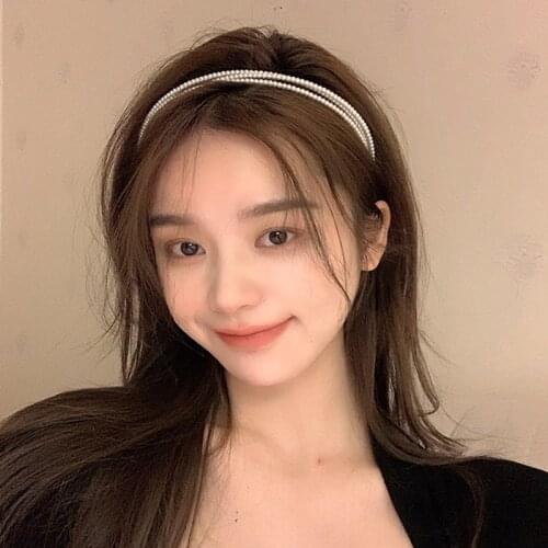 New Simple Full Pearls Women Hairbands Sweet Headband Hair Hoops Holder Ornament Head Band Lady Elegant Fashion Hair Accessories