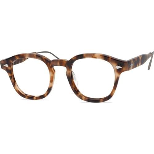 Retro Rivets Acetate Glasses Frame Unisex Prescription Lens Optical Eyewear High Quality Anti-reflective Reading Eyeglasses