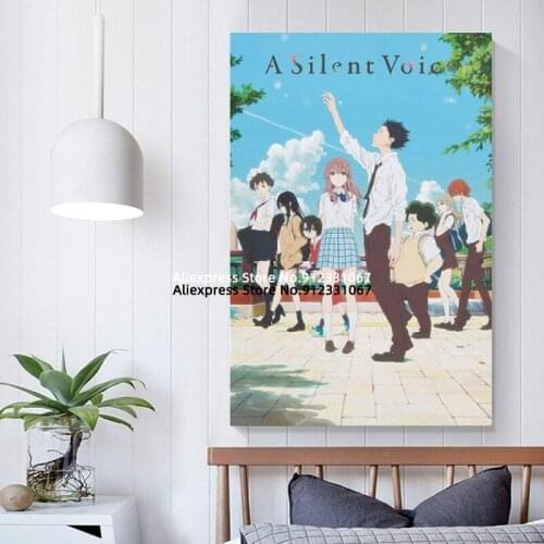 A SILENT VOICE - KOE Poster Canvas Art Wall Picture Print Japanese Anime Manga Posters for Bedroom Wall Decor canvas painting