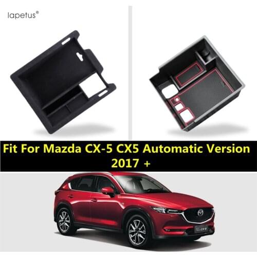Car Armrest Central Control Storage Box Organizer Tray Interior Accessories Fit For Mazda CX-5 CX5 2017 - 2021 Automatic Version
