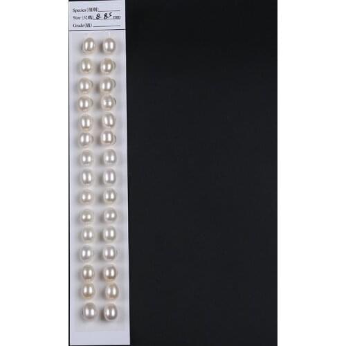 Half Drilled Pearl 8-8.5mm Drop Shape Natural White Purple Pairs For Earring Pendant Accessories