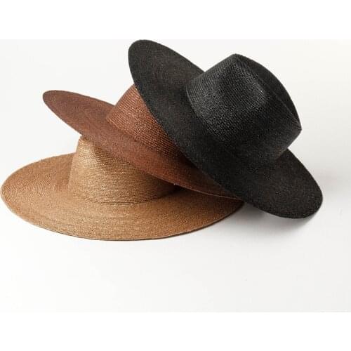 Eleagant Great Quality Men Women Wide Brim Straw Foldable Roll up Hat Fedora Summer Beach Sun Hat UPF50