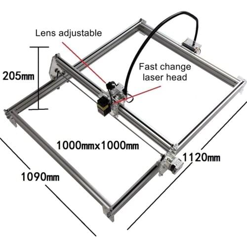 Blue Violet M1 Mini Laser Engraving Machine 500mw 1000mw 2500mw 10W Laser Height Adjustable Carving Size 100*100 CM