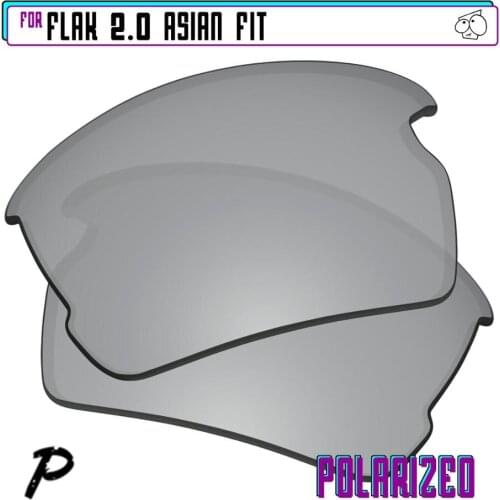 EZReplace Polarized Replacement Lenses for - Oakley Flak 2.0 Asian Fit (AF) Sunglasses - Silver P
