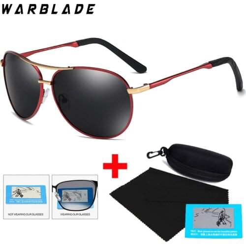 WarBLade Mens Polarized Sunglasses For Sports Outdoor Driving Polaroid Sunglasses Women Metal Frame Sun Glasses Gafas De Sol