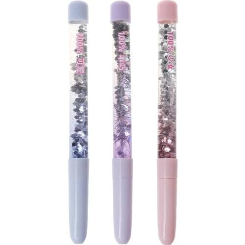 LED Colorful Liquid Quicksand 0.5mm Ballpoint Pen Magic Wand School Stationery Office Supplies For Writing M17F