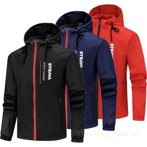 Strava Cycling Windbreaker Spring Autumn Sun Protection Cycling Jacket 2021 Fashion Bicycle Jackets Men Clothes Outwear
