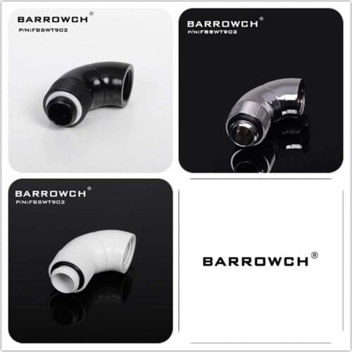 Barrowch FBSWT902 Rotary Fittings,90 degree Snake 2-way Rotary Adapter water cooler heatsink gadget
