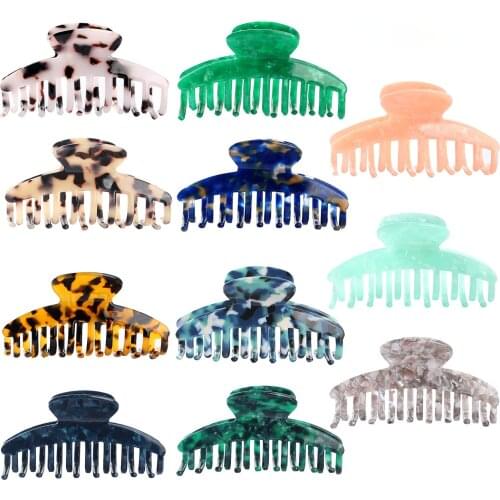 High Quality Accetate Leopard Hair Claws Large Size Hairpins Hair Clip Crab for Women Girls Fashion Hair Accessories Headdress