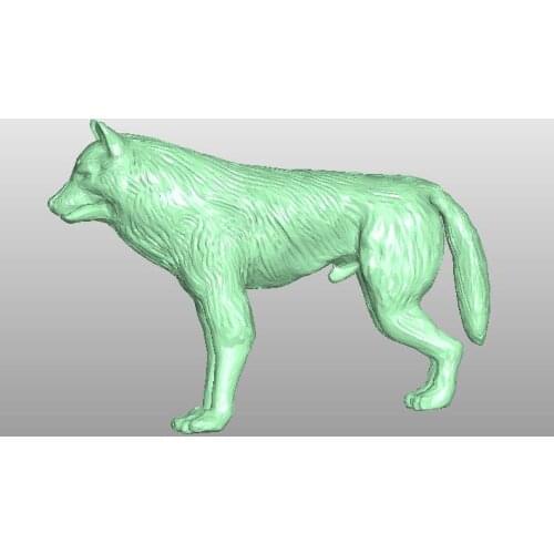 Wolf 3D model in STL file for CNC and printer