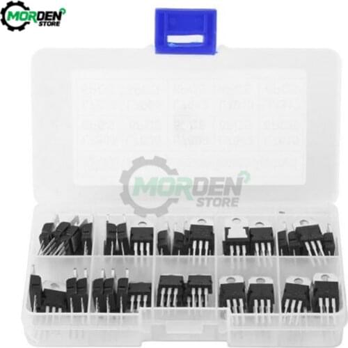 60Pcs 10 Values TO-220 Voltage Regulator Transistor Triode DIY Kit L7805 L7806 L7808 L7809 L7810 L7812 L7815 L7818 L7824 LM317