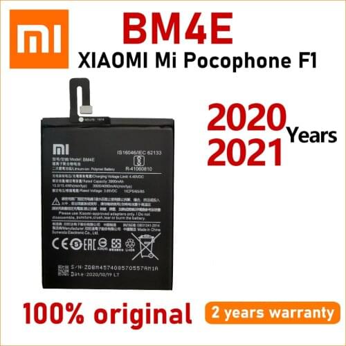 Xiao Mi New 100% Original 4000mAh BM4E Battery For Xiaomi MI Pocophone F1 Phone In stock Batteries Bateria