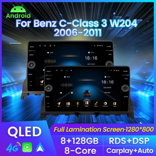 Android 10.0 Car Radio 8 Core IPS For Mercedes Benz C Class 3 W204 S204 2006 2007 2008-2011 Have BT Multimedia Player GPS WiFi