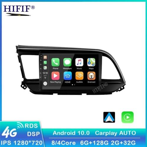 For Hyundai Elantra 6 2015 2016 2017 2018 Android 10.0 DSP 8 core 4G RAM 64G ROM Car Radio Navigation multimedia Player