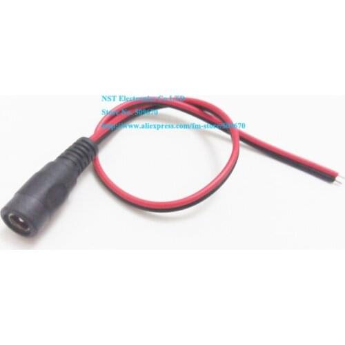 Free DHL shipping/500pcs/ DC 5.5x2.1mm Power Cord/Pigtail with Female Plug 2.1mm camera female power plug For CCTV Cameras