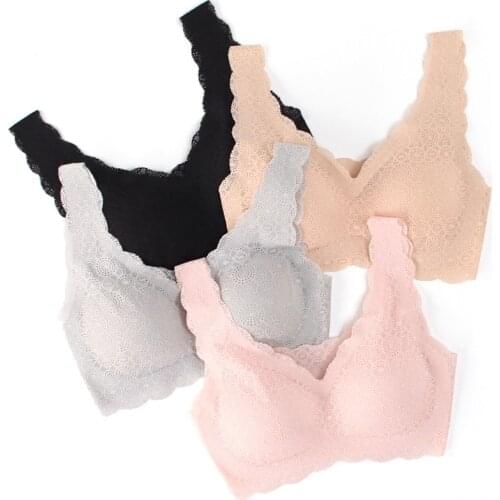 Sexy Padded Lace Bras For Women Seamless Bra Push Up Bralette Brassiere Breathable Bra Comfortable Sleep Bra Femme