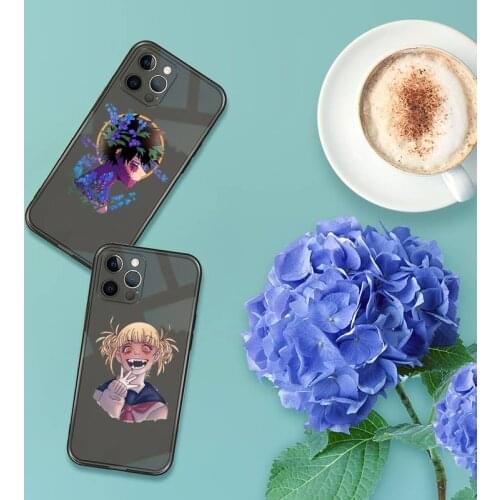 My hero academia Phone Case For iPhone 13 12 11 8 7 se 2020 pro X XS XR MAX Plus Black Transparent Cover