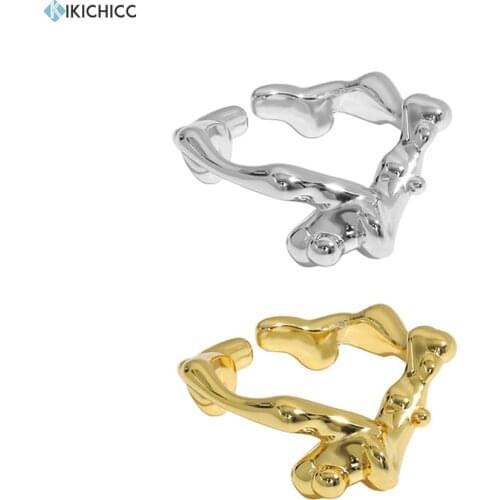 KIKICHICC 100% 925 Sterling Silver Gold Resizable Rings Women Beads Truck Fine Jewelry 2021 Rock Punk Gift Wedding Jewelry