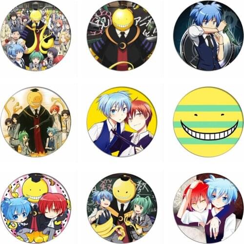 Assassination Classroom Akabane Karuma Cosplay Badge Korosensei Brooch Bag Pins Shiota Nagisa Collection Badges for Backpacks