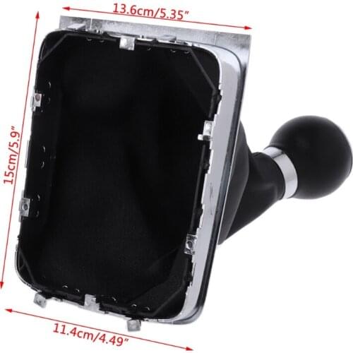 6 Speed Leather Car Manual Gear MT Shift Knob Gaitor Boot