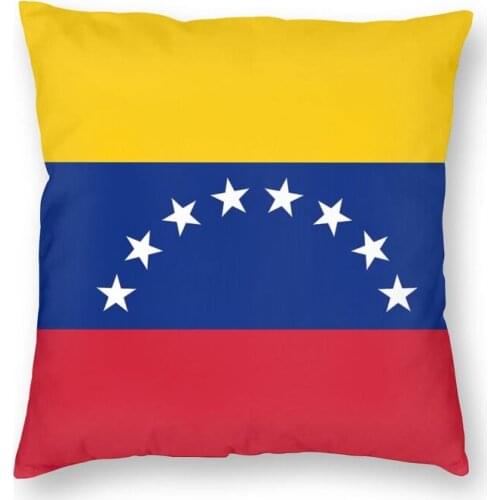 Cool Venezuela Flag Square Throw Pillow Case Home Decor 3D Double-sided Printed Cushion Cover for Living Room