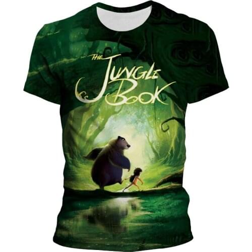The Jungle Book Couples T-shirt Summer Cartoon Anime T Shirts For Boy Girl Kids Disney 3D Print Streetwear Men Women Tee Tops