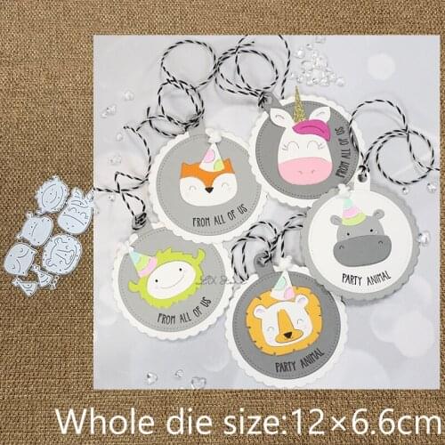 XLDesign Craft Metal Cutting Dies stencil mold animal heads decoration scrapbook Album Paper Card Craft Embossing die cuts