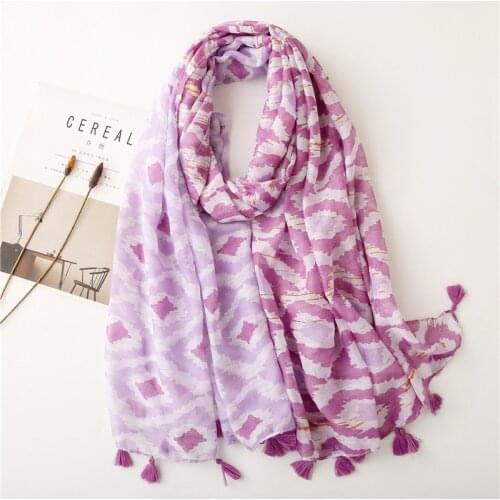 Fashion Autumn Geometric Plaid Tassel Viscose Scarf High Quality Shawls and Wraps Pashmina Stole Foulards Muslim Hijab 180*90Cm