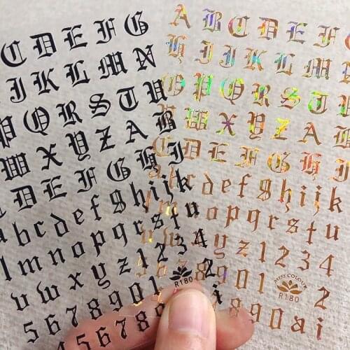 Cartoon alphabet 3D Back glue Nail decal Nail sticker Nail decoration Nail art Nail tool Nail ornament