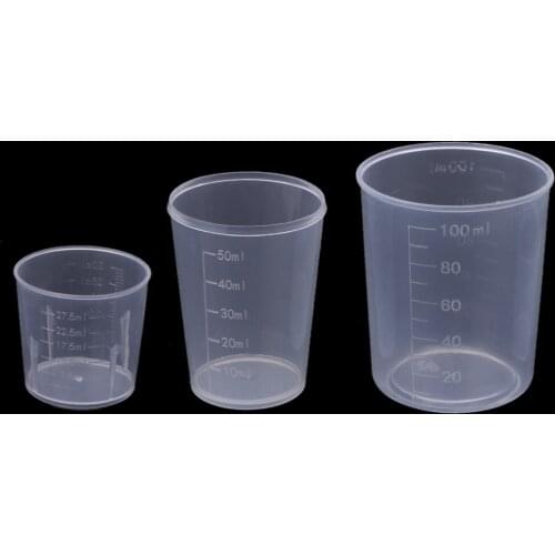 2020 New 3Pcs DIY Epoxy Resin Plastic Measuring Cups Set 30 50 100ML For Jewelry Making