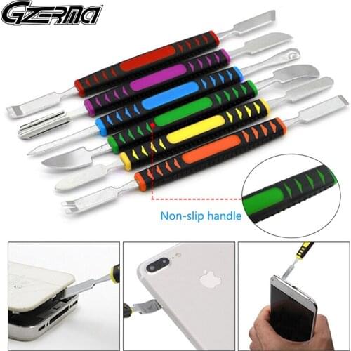 6 Pcs/Set Universal Dual Ends Metal Spudger Set Smartphones Pry Opening Repair Tools Kit for iPhone iPad PC Tablet Laptop Repair