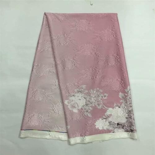 New High Quality Soft Golden Thread Floral Jacquard Fabric 5 Yards For Women Wedding Dress Satin Fabrics! LXF6238