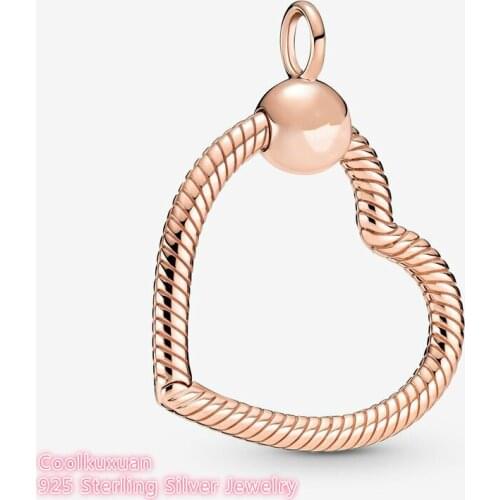 2021 Autumn Original 925 Sterling Silver Moments Heart Charm Pendant beads Fits Pandora bracelets Necklace Jewelry Making