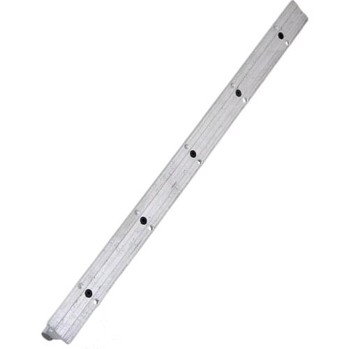 SBR12 Silver L500mm Linear Bearing Rail Guide Aluminum & Steel with 12mm Dia Shaft for CNC Machine