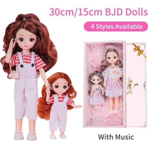 Girl Parent-child BJD Doll with Chinese Music Playing Cute Girl Doll Toy Doll Gift Box Set Play House Gift Box Bjd Doll Full Set