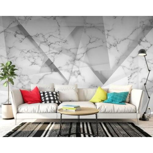 Modern living room wallpapers Modern minimalist style 3d dimensional triangle TV background wall