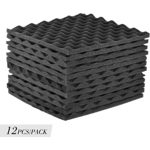 12Pcs Studio Acoustic Foams Soundproof Panels Insulation Foam 30 * 30cm/ 12 * 12 Guitar Accessories Control Rooms Vocal