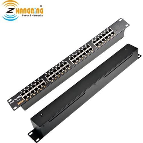 RackMount 24Port Gigabit PoE Injector LED indicator With Load balancing for PoE PTZ Camera Access point Ubiquiti devices