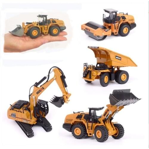 Hot sale Alloy engineering vehicle set model,exquisite 1:60 scale metal excavators,forklifts,road roller toys,free shipping