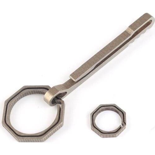 Titanium Key Rings Belt Hook clip Wallet Chain buckle Multi-purpose Keychain Outdoor Travel Kits Outdoor EDC tool Free shiping