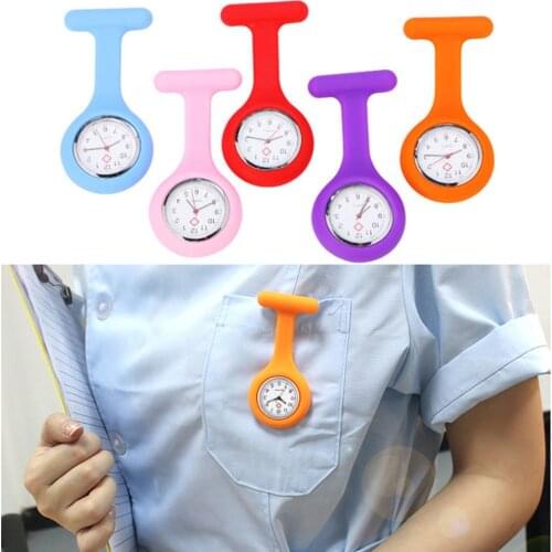 High Quality Nurse Watch Pocket Watches for Girls Silicone Nurse Watch Brooch Tunic Watch Reloj Cheap Price Dropshipping 2020