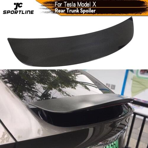 Rear Trunk Spoiler for Tesla Model X SUV 2017 - 2020 Carbon Fiber Rear Trunk Boot Lip Wing Spoiler Trunk Lid