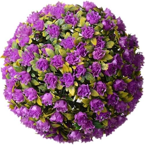 28cm Artificial Rose Flower Balls Topiary Hanging Basket Plant UV Fade Protected