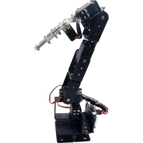 3U Aluminium Robot 6 DOF Arm Clamp Claw Mount Kit Mechanical Robotic Arm without Servo