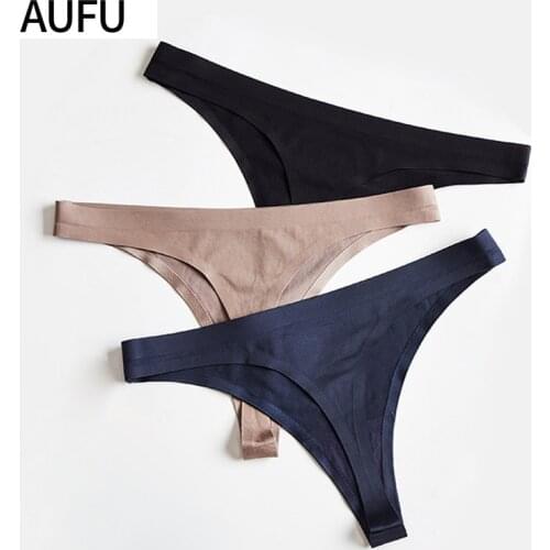 Seamless Panties For Women Ice Silk T-back G-string Sexy Women Thongs Female Underwear Solid Large Size Womens Lingerie M-2XL