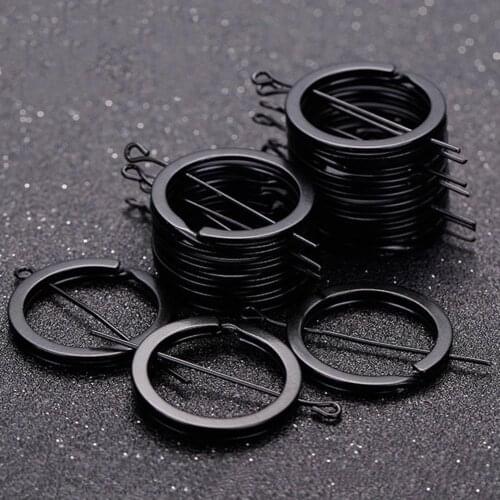12pcs 25mm Black Color Iron Key Chain Rings Flat Key Holder Split Rings Keychain Keyfob DIY Jewelry Accessories