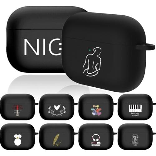 For Apple AirPods Pro A2084 A2083 Anti-fall Bluetooth Wireless Headphone Cover Simple Cute Pattern Charging Box Earphone Case