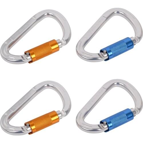 Rock Climbing Auto Locking Clip 25KN Heavy Duty Carabiner for Rappelling Rescue