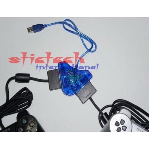 By dhl or ems 200 pieces hot sale usb to for ps2 converter Dual Player Adapter Convertor CableFor Game Controller